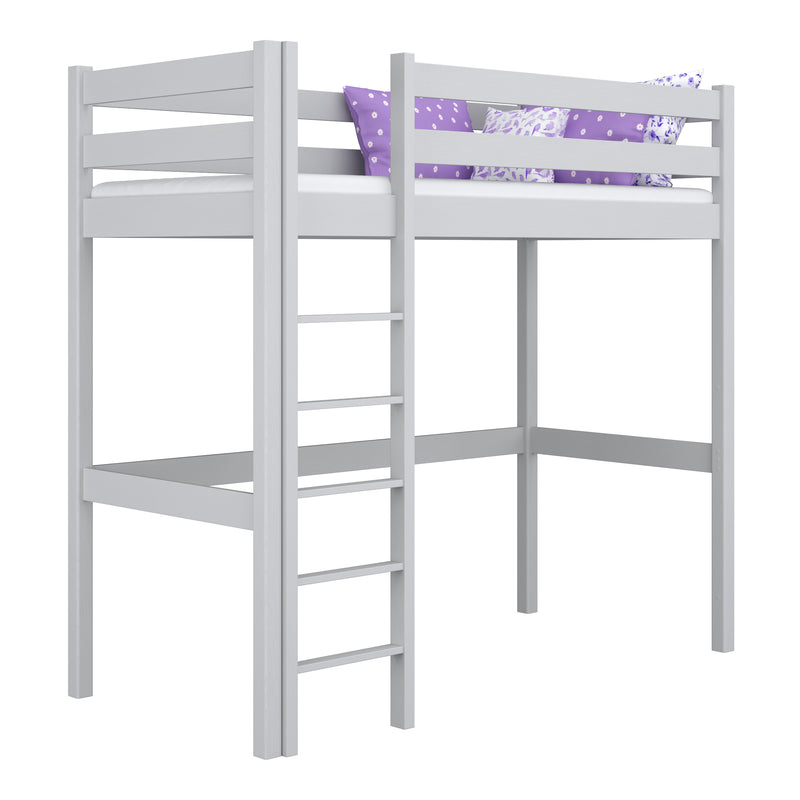 Grey Wooden Loft Bed – Children’s Room, Solid Wood, Scandi Style