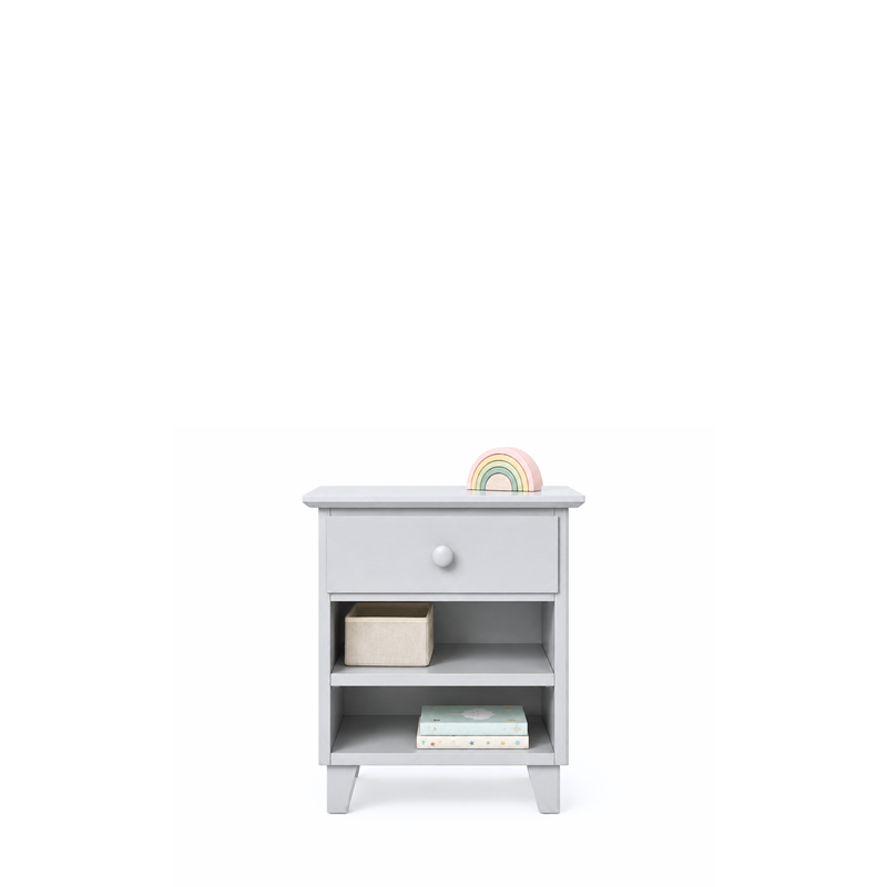 Wooden bedside table 1S N02 Scandi grey