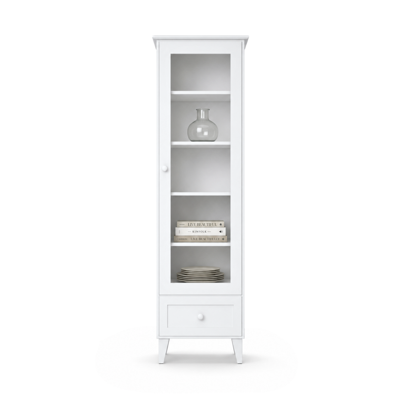 Wooden display cabinet 1S 57 Scandi white
