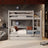 Grey Wooden Bunk Bed – Open Drawer, Spacious Storage Under the Bed