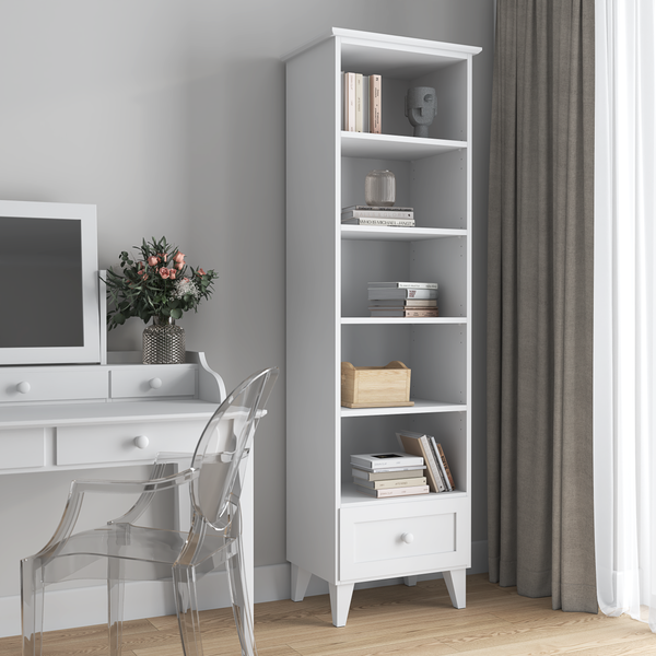 Wooden shelf 1S 57 Scandi white