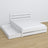 Wooden double bed with drawer white – open drawer, spacious interior