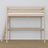Loft bed bleached oak with desk – study space under the sleeping area, oak