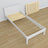 Bed with mattress drawer white made of wood – dimensions, Nizio