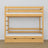 Natural Pine Bunk Bed – Wooden Slatted Frame, Side View