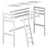 Loft bed natural oak – oak posts and joints, close-up on quality