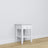 Bedside table N01 white – wooden, front view, Nizio Home