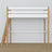Loft bed white/oak – wooden ladder and safety rail, Nizio Home