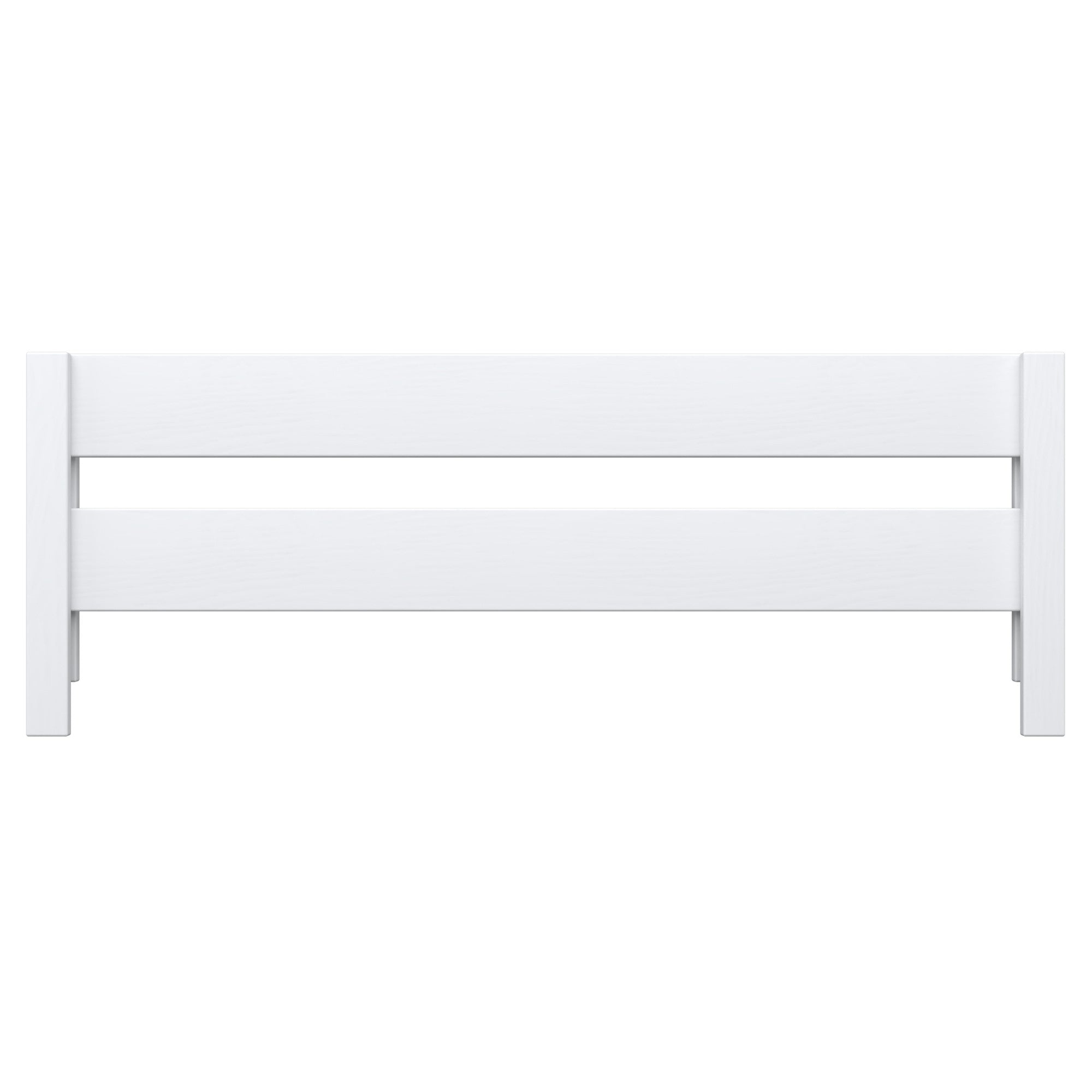 Safety rail white – wooden, front view, Nizio Home
