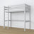 Grey Wooden Loft Bed – Slatted Frame, Side View