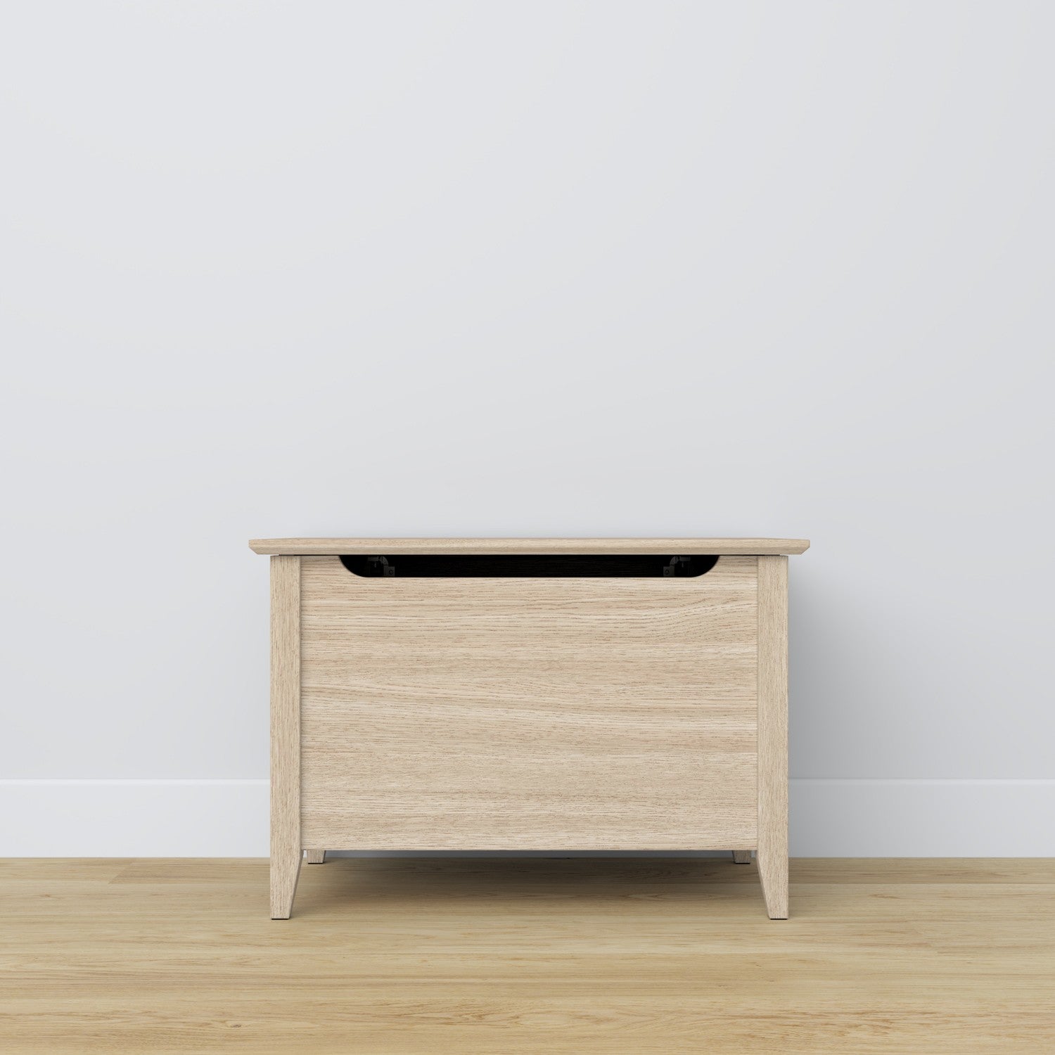 Chest oak bleached oak – storage and seating, Scandinavian style by Nizio