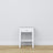 Bedside table N01 wooden white – handle and drawer front, close-up