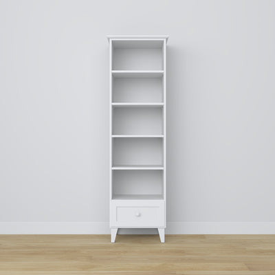 bookcase 1S 57 Scandi wooden in custom RAL/NCS color – solid wood, Nizio