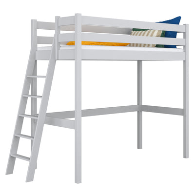 Grey Wooden Loft Bed – Children’s Room, Solid Wood, Scandi Style