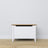 Chest wooden white with oak – storage and seating, Scandinavian style by Nizio