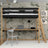 Black and Oak Wooden Loft Bed with Desk – Children’s Room, Scandi Nizio