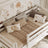 White Wooden Loft Bed with Desk – Ladder and Safety Rail