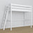 Loft bed white wooden – dimensions and diagram, Nizio