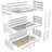Triple bunk bed black with oak wood – dimensions and diagram, Nizio