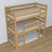 Triple bunk bed natural oak in children’s room – scandi arrangement, Nizio
