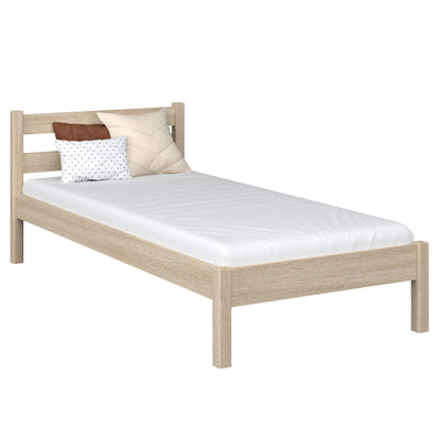 Single oak bed bleached oak – children’s room, solid wood, scandi style