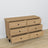 Chest of drawers 6S oak natural oak with black – open drawers, spacious storage compartments