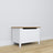 Chest wooden white with oak – open lid, spacious storage interior
