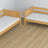 Natural Pine Wooden Bunk Bed with Drawer – Scandinavian Design, Nizio