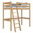 Loft bed natural oak – oak ladder and safety rail, Nizio Home