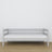Łóżko sofa drewniane popielaty – detale drewna i złączeń, Nizio Home