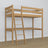 Loft bed with desk natural oak oak – dimensions, Nizio Home