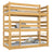 Triple bunk bed wooden natural pine – three sleeping places, scandi children’s room