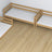 Triple bunk bed wooden natural oak – close-up of joints and construction details