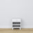 Bedside table with drawer N02 wooden white – bedroom, Scandinavian style