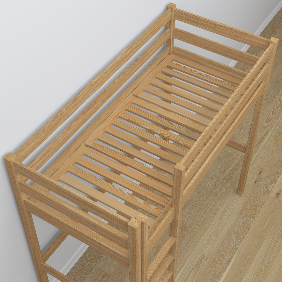 Natural Oak Loft Bed – Ladder and Joint Details, Nizio Home