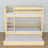 Bunk Bed with Mattress Drawer Clear Pine Wooden – Solid Wood, Scandi Style
