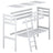 Oak Loft Bed with Desk Bleached Oak – Scandi Room Arrangement, Nizio