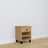 Bedside table N02 oak natural oak with black – open drawer, bedside storage compartment