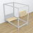 Bed grey with canopy – wooden details and joints, Nizio Home