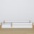 Low Bed Wooden White and Oak – Angled View, Bedroom