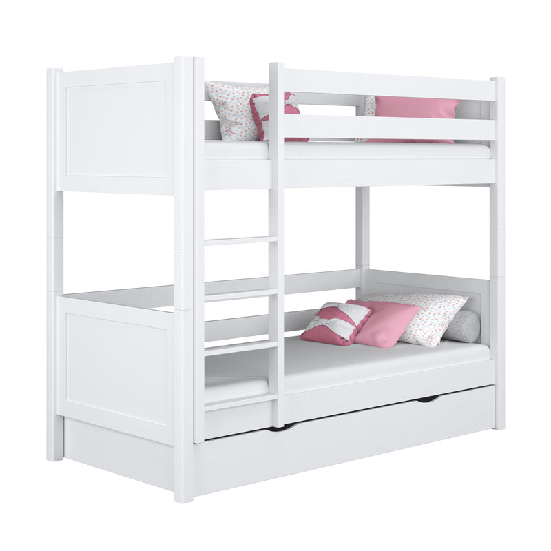 Bunk Bed with Drawer N02 Wooden in Custom RAL/NCS Color – Solid Wood, Nizio
