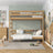 Natural Oak Bunk Bed – Oak Ladder and Safety Rail, Nizio Home