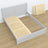Double bed grey made of wood – dimensions and diagram, Nizio Home