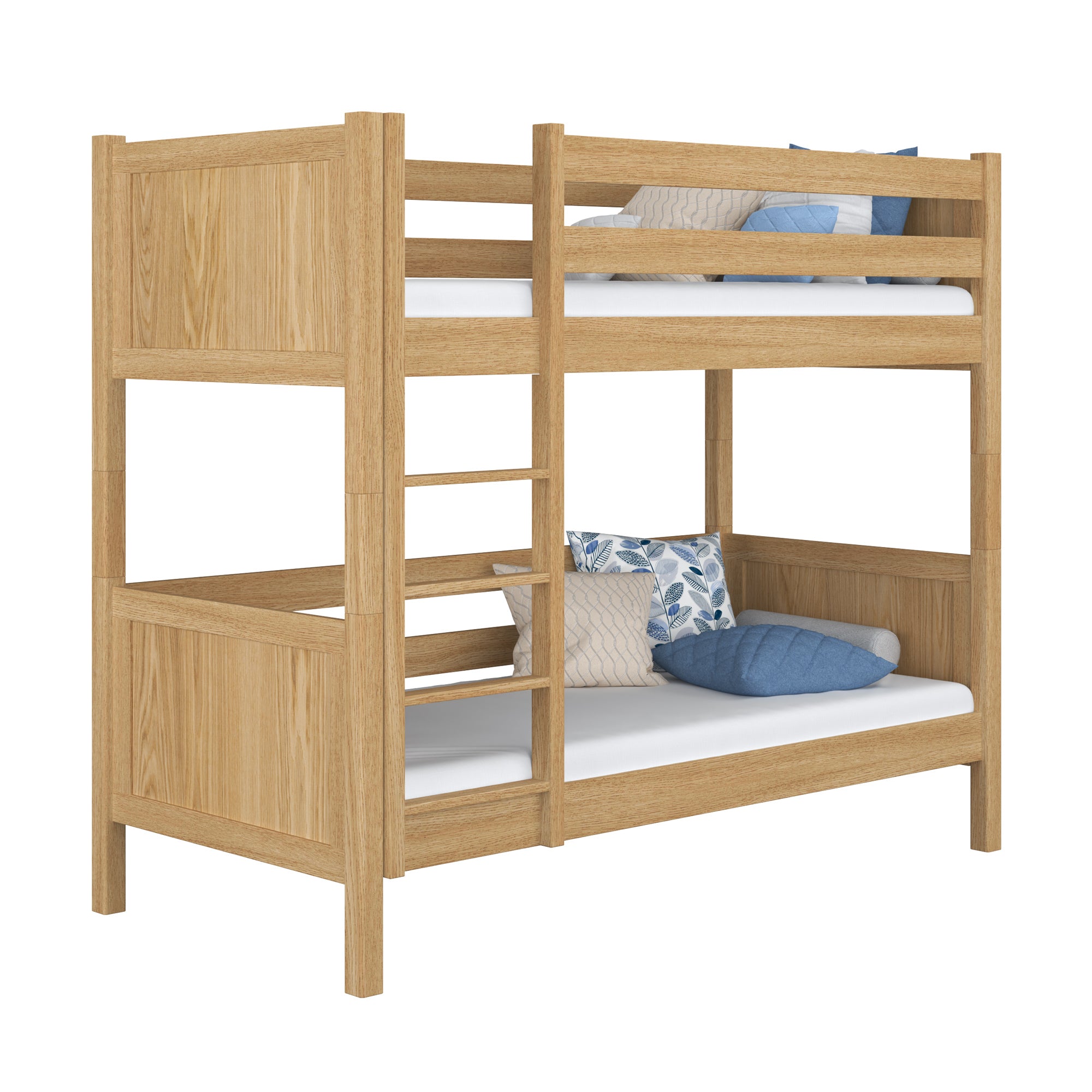 Oak Bunk Bed Natural Oak – Two Sleeping Areas in One, Safe Construction