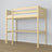 Clear Pine Wooden Loft Bed with Desk – Ladder and Safety Rail
