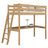 Oak Loft Bed with Desk Natural Oak – Children’s Room, Scandi Nizio