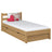 Single bed with drawer oak natural oak – children’s room, scandi style