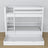 White Bunk Bed – Wooden Slatted Frame, Side View