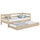 Oak sofa bed with mattress drawer bleached oak – child’s room, scandi