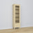 Display cabinet 1S 57 clear pine – pine, glass door, front view